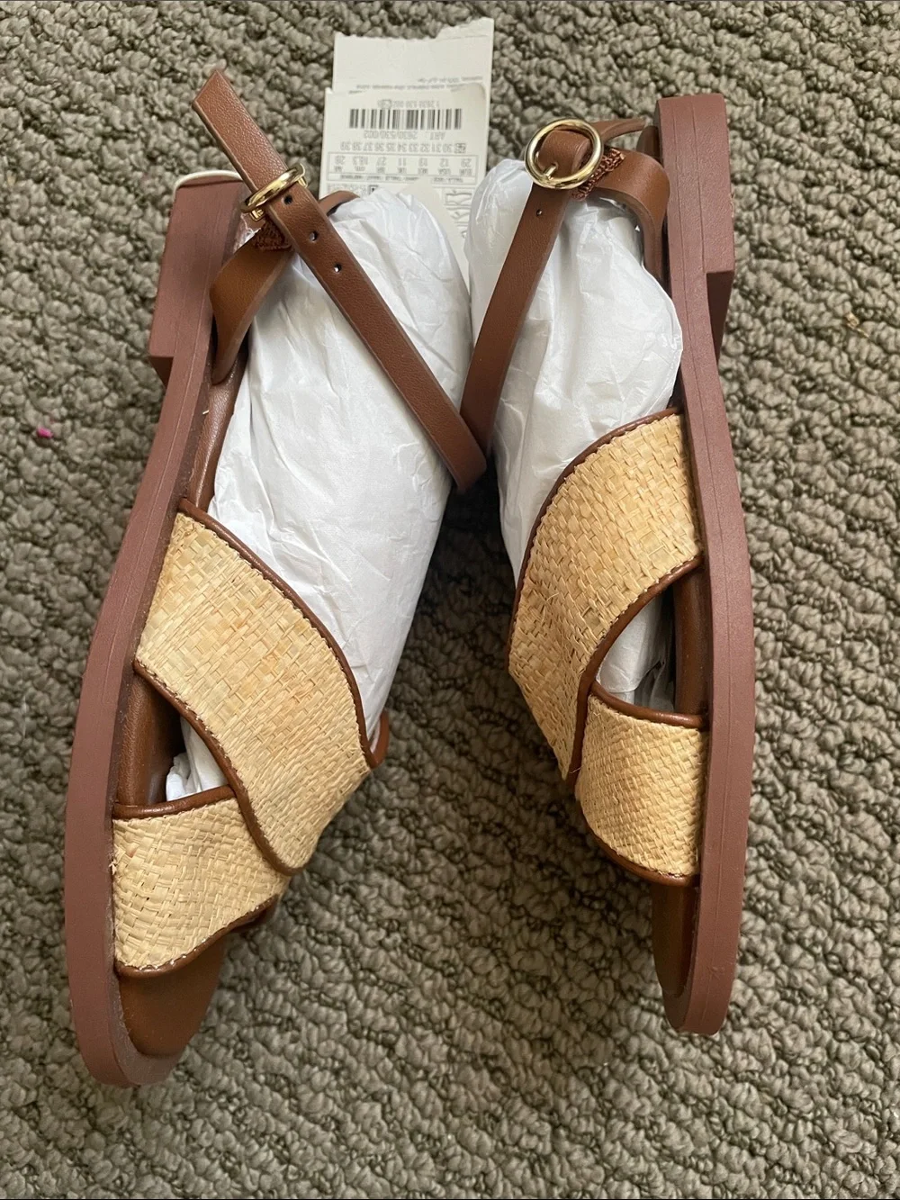 Zara Raffia Effect Sandals